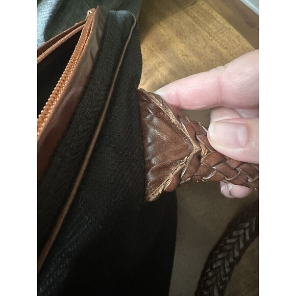 De Vecchi Hamilton Hodge Large Shoulder Bag Woven Leather Handles‎ Made In Italy - Picture 15 of 16